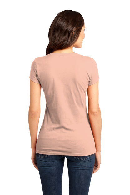 Dusty Peach District Women's Fitted Very Important Tee . DT6001 plain