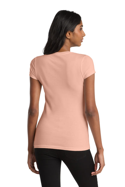 Dusty Peach District Women's Fitted Very Important Tee . DT6001 plain