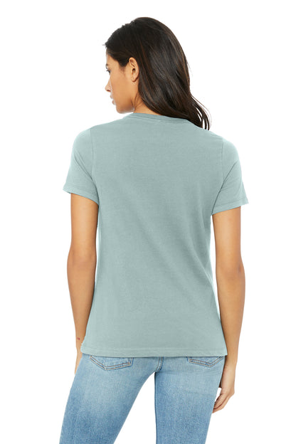 DustyBlTB BELLA+CANVAS Women's Relaxed Triblend Tee BC6413 plain