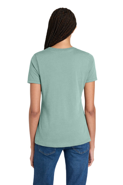 DustyBlue BELLA+CANVAS Women's Relaxed Jersey Short Sleeve Tee. BC6400 plain