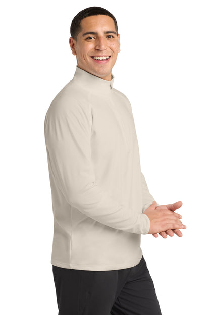 Ecru Sport-Tek Sport-Wick Stretch 1/4-Zip Pullover. ST850
