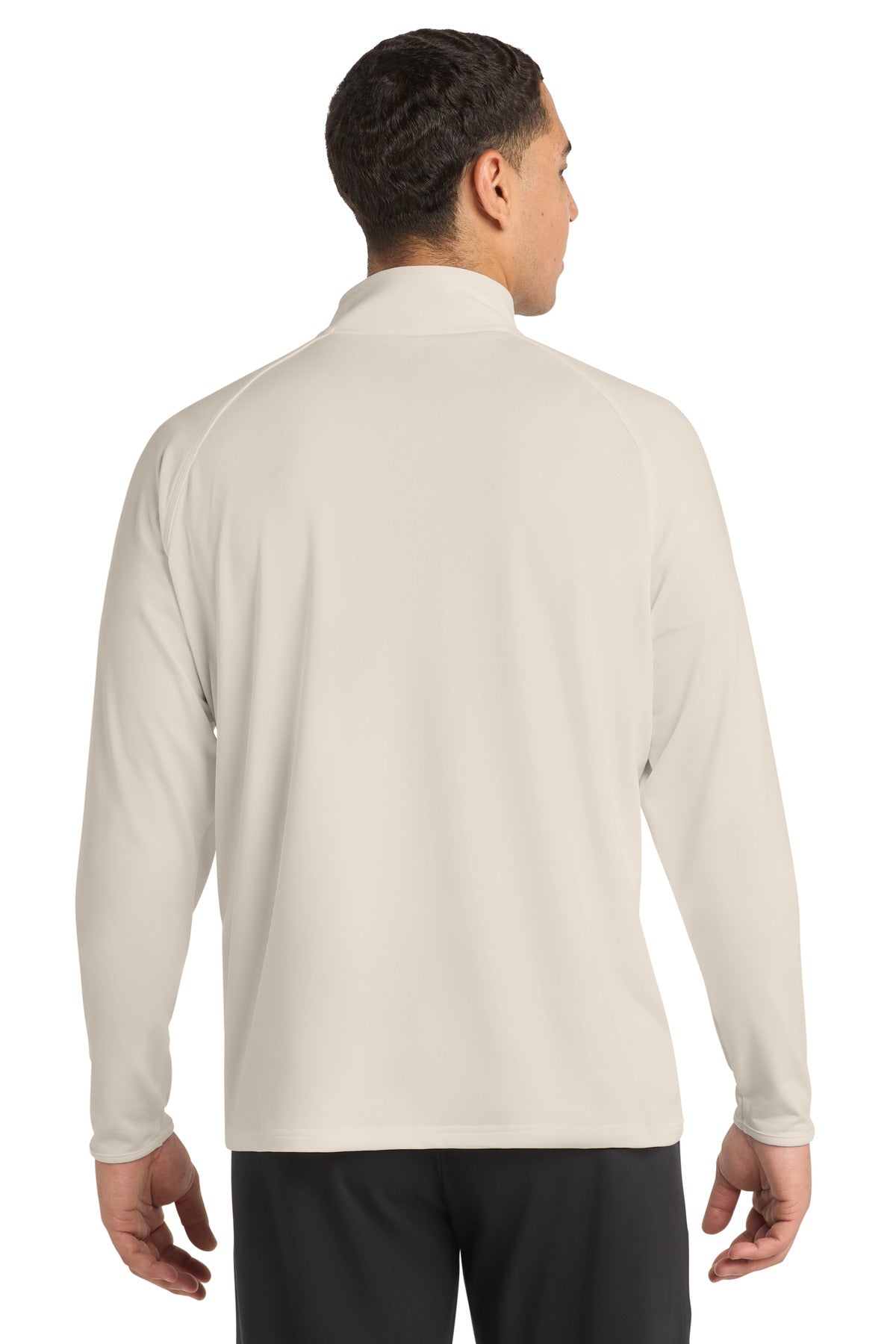 Ecru Sport-Tek Sport-Wick Stretch 1/4-Zip Pullover. ST850