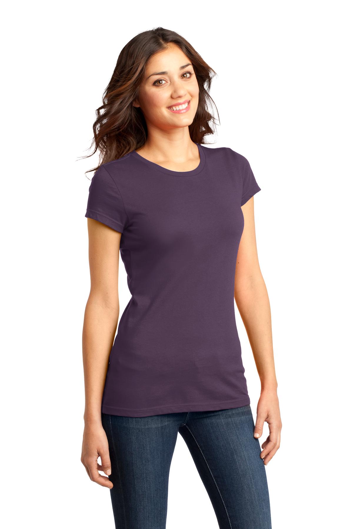 Eggplant District Women's Fitted Very Important Tee . DT6001 plain