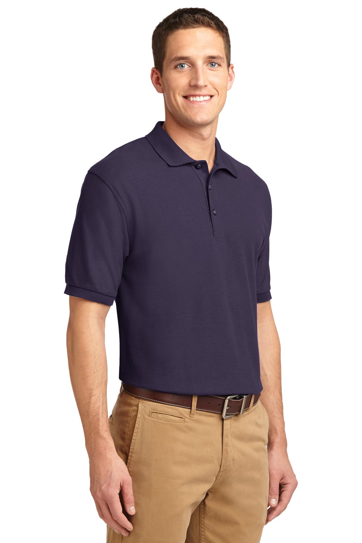 Eggplant Port Authority Extended Size Silk Touch Polo K500ES plain