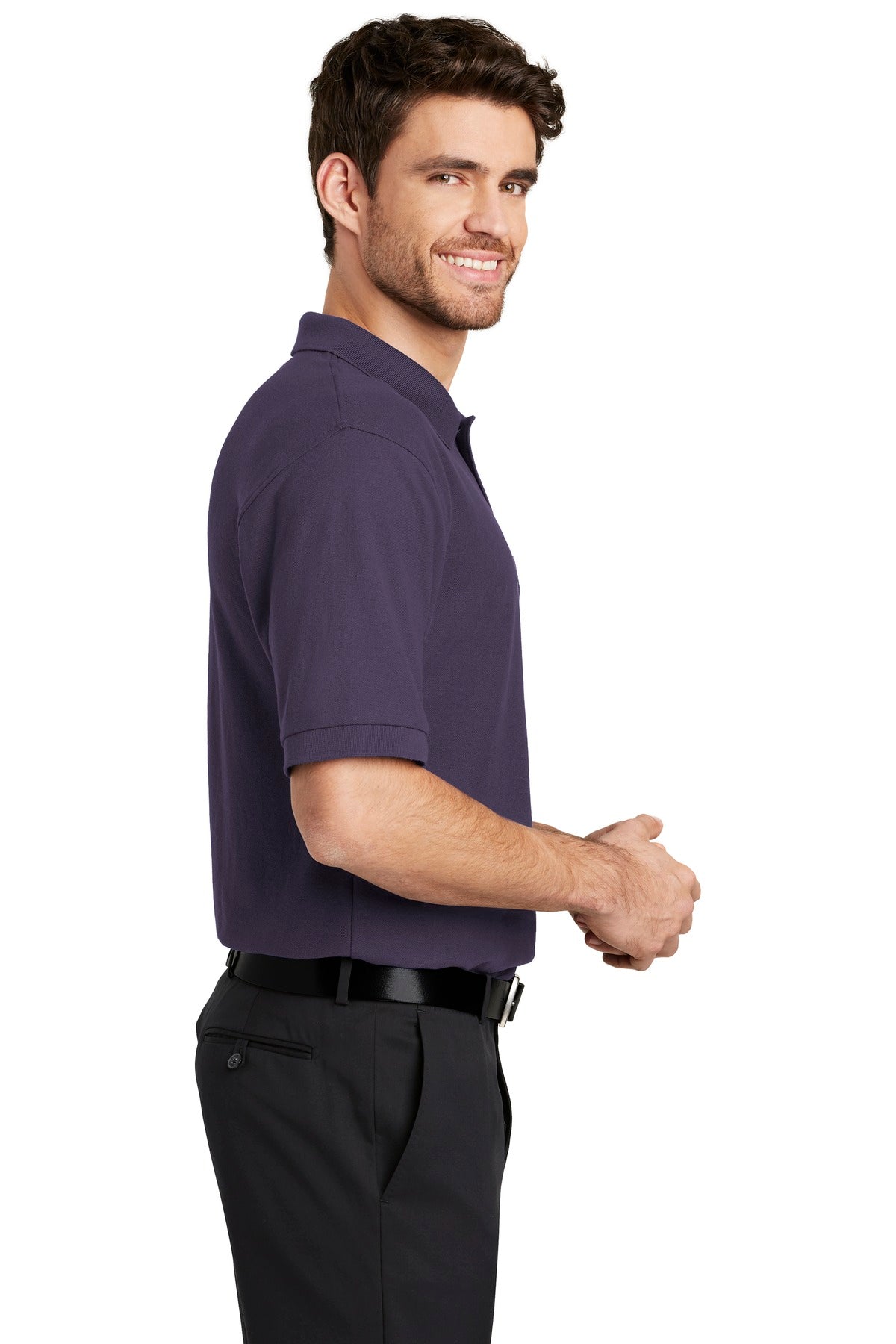 Eggplant Port Authority Extended Size Silk Touch Polo K500ES plain