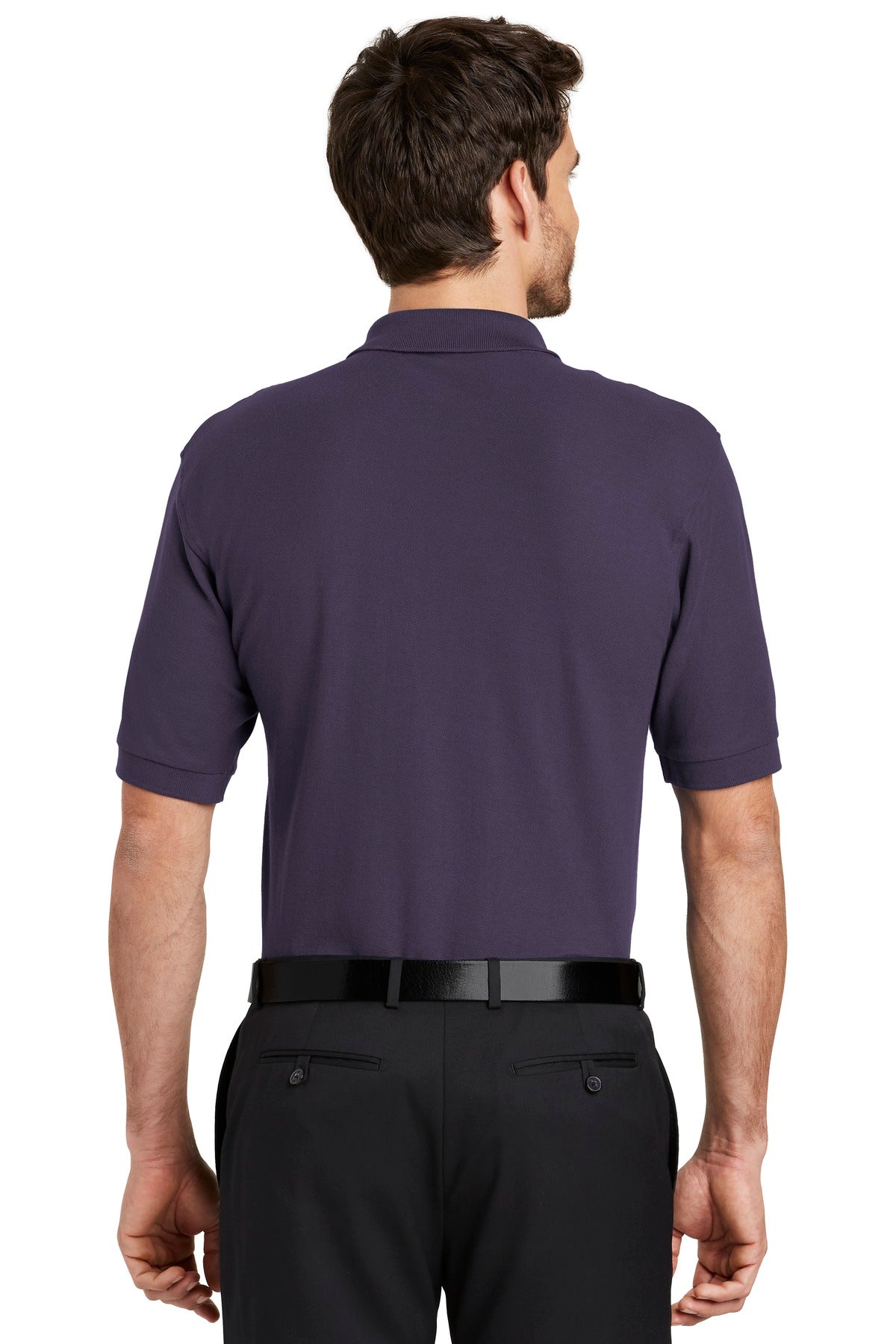 Eggplant Port Authority Extended Size Silk Touch Polo K500ES plain