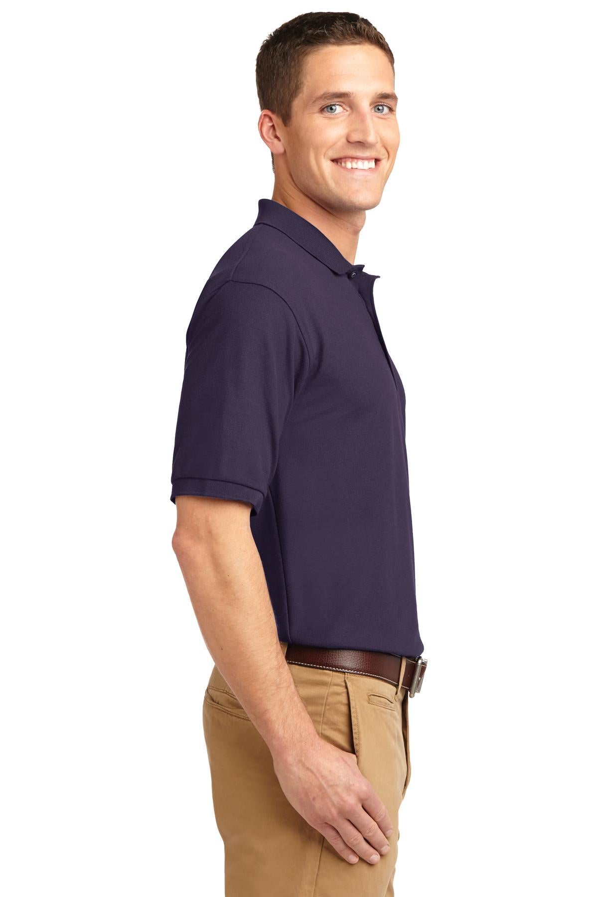 Eggplant Port Authority Silk Touch Polo K500 plain