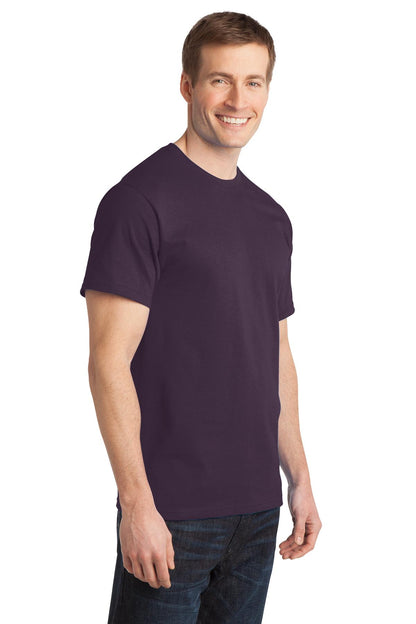 Eggplant Port & Co Ring Spun Cotton Tee. PC150 plain