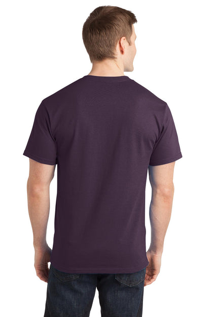 Eggplant Port & Co Ring Spun Cotton Tee. PC150 plain