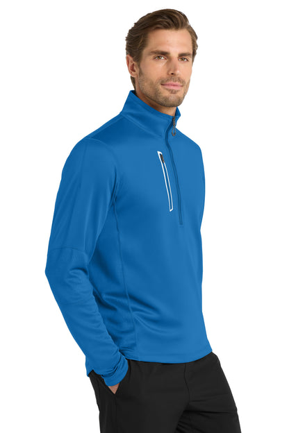 Electric Blue OGIO Fulcrum 1/4-Zip. OE701 plain