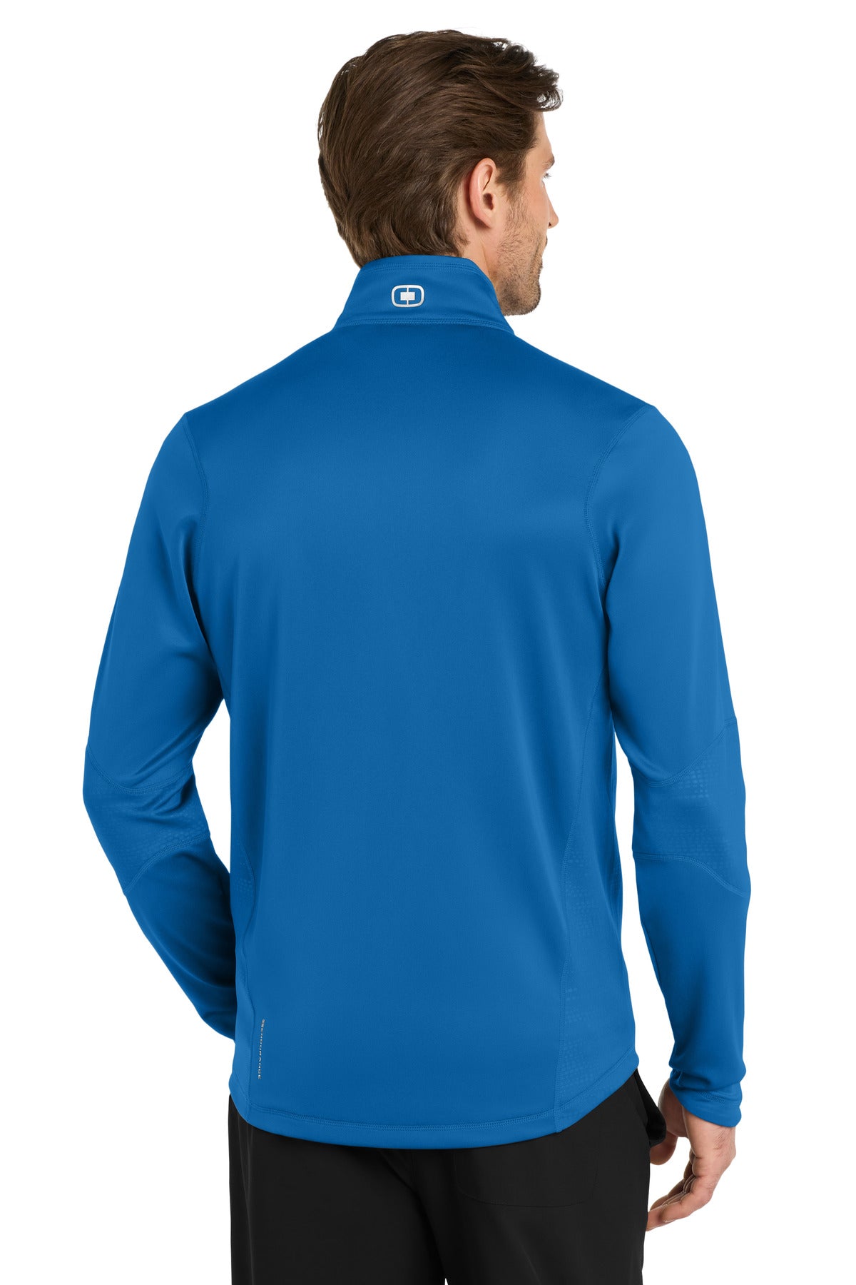 Electric Blue OGIO Fulcrum 1/4-Zip. OE701 plain