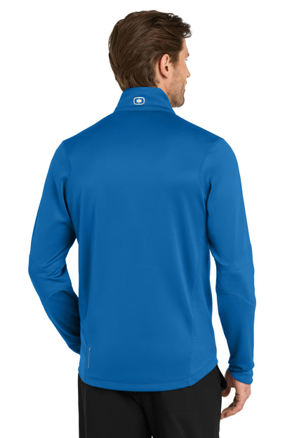Electric Blue OGIO Fulcrum 1/4-Zip. OE701 plain