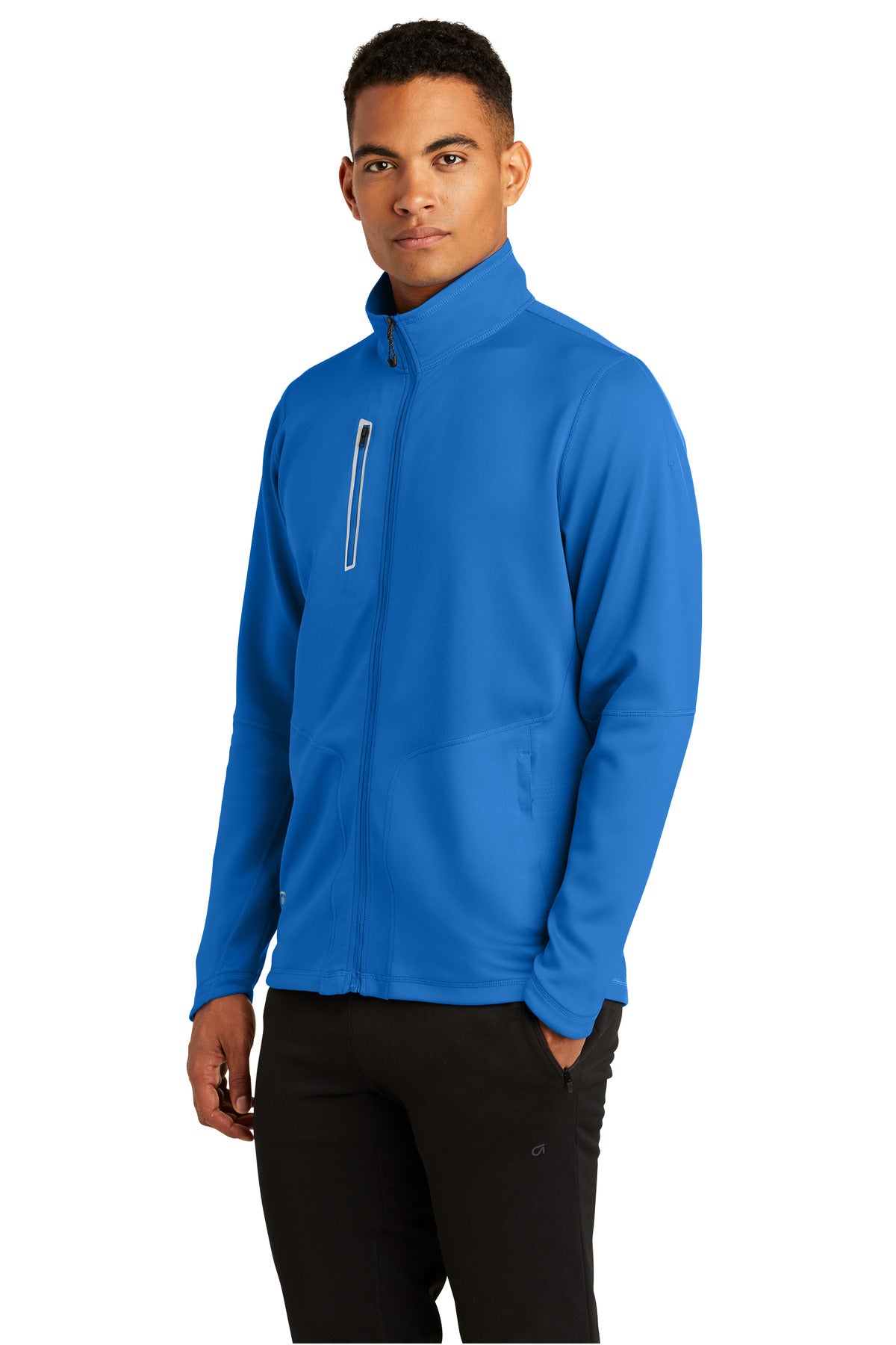 Electric Blue OGIO Fulcrum Full-Zip. OE700 plain