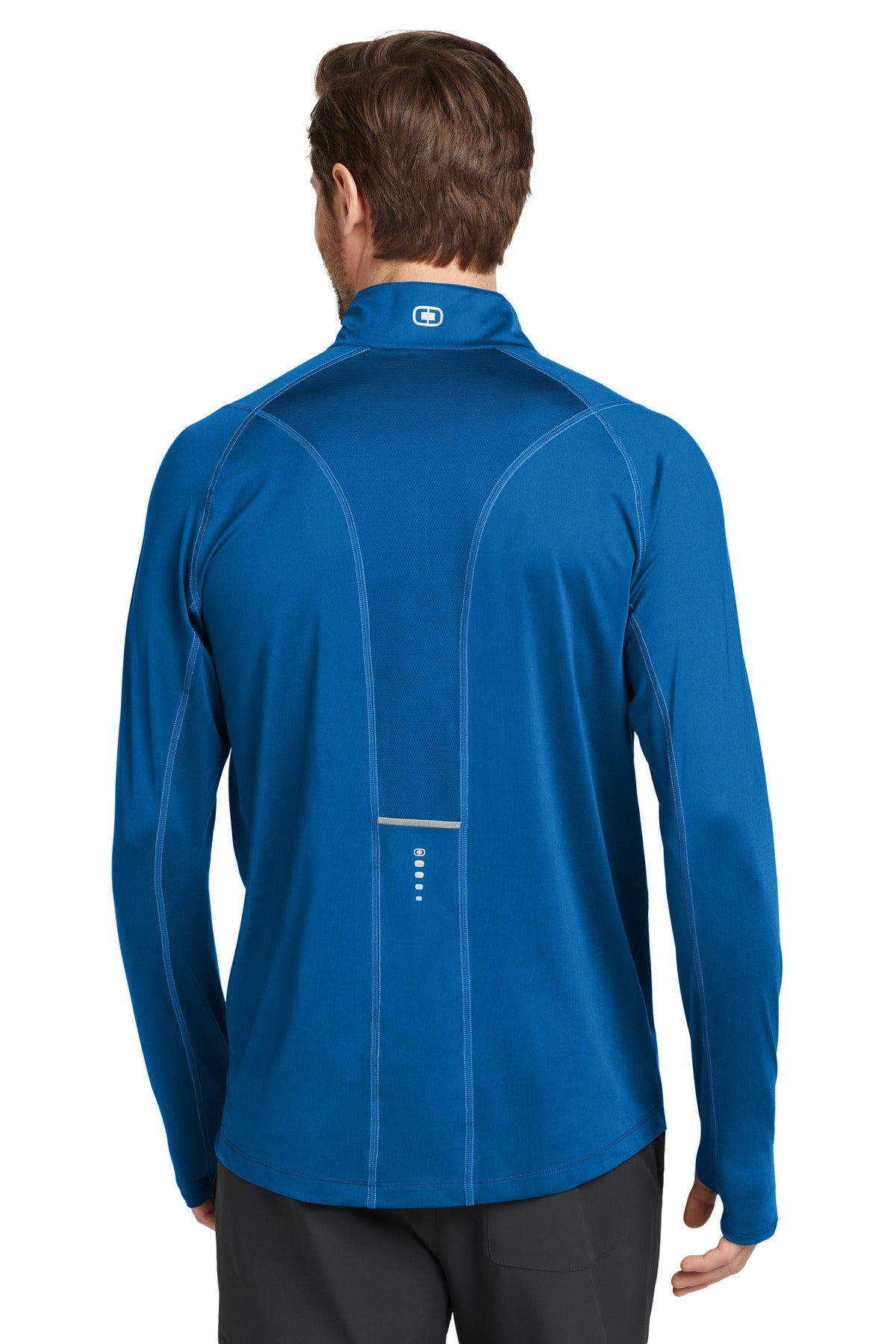 Electric Blue OGIO Nexus 1/4-Zip Pullover. OE335 plain