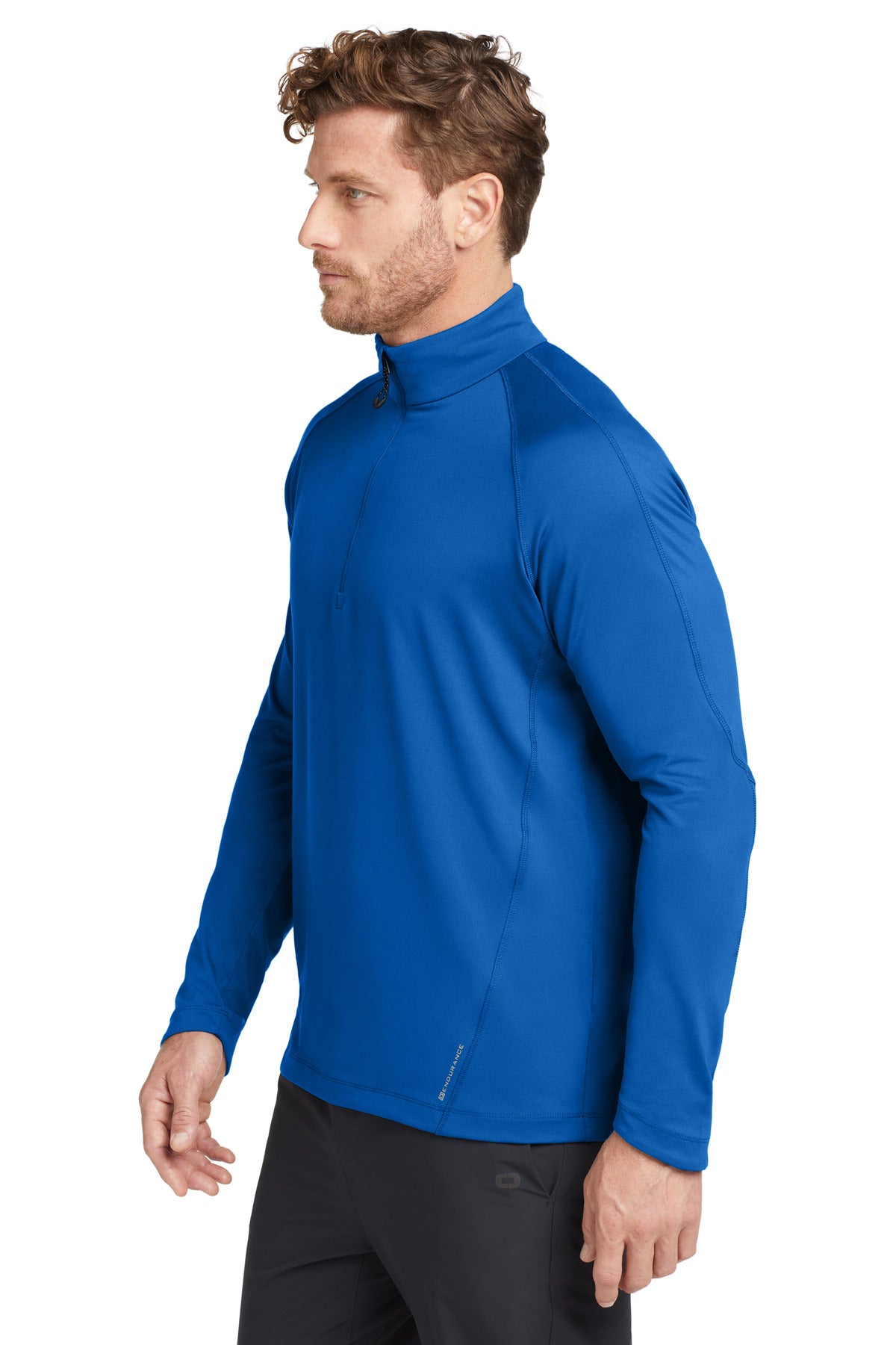 Electric Blue OGIO Radius 1/4-Zip. OE550 plain