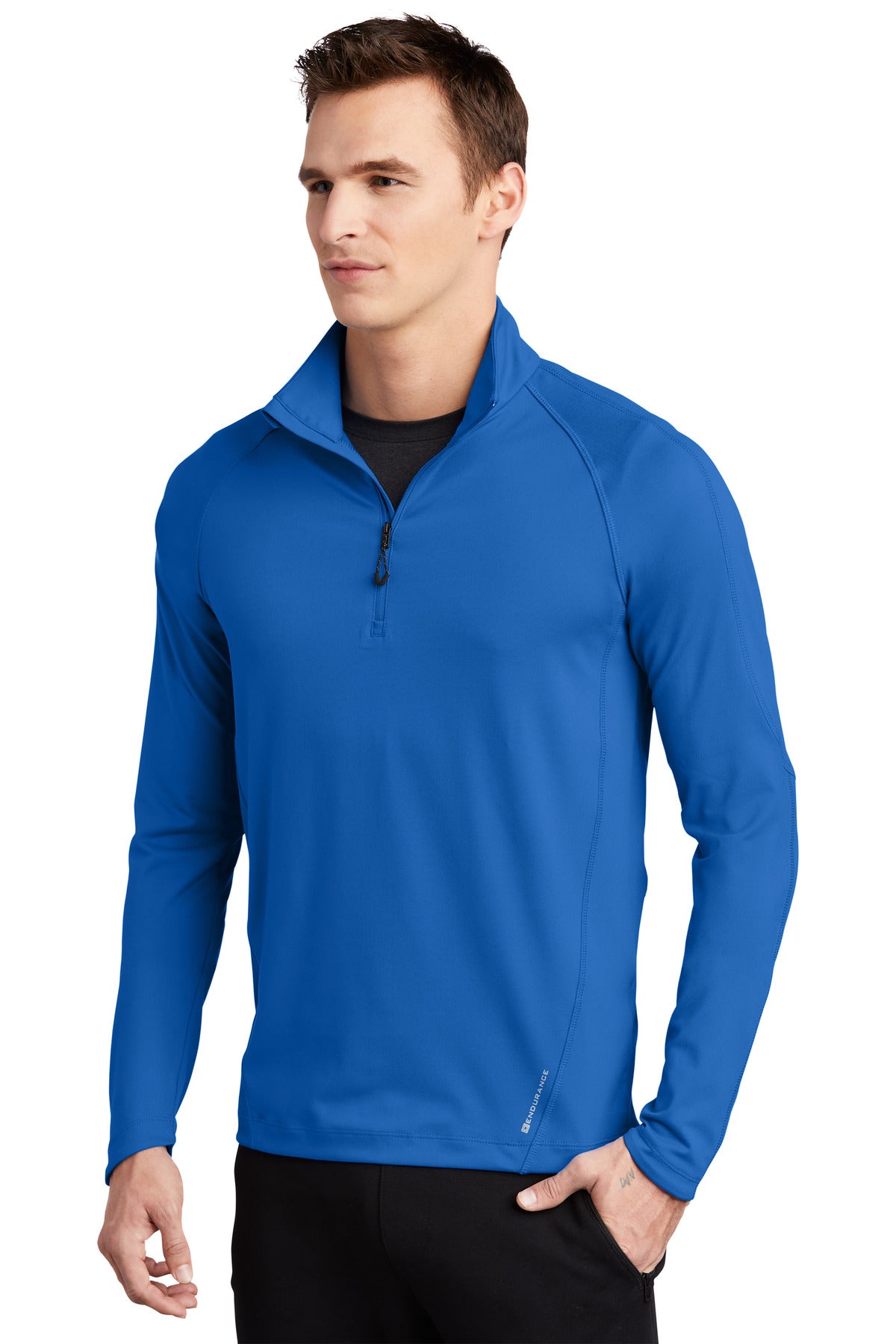 Electric Blue OGIO Radius 1/4-Zip. OE550 plain