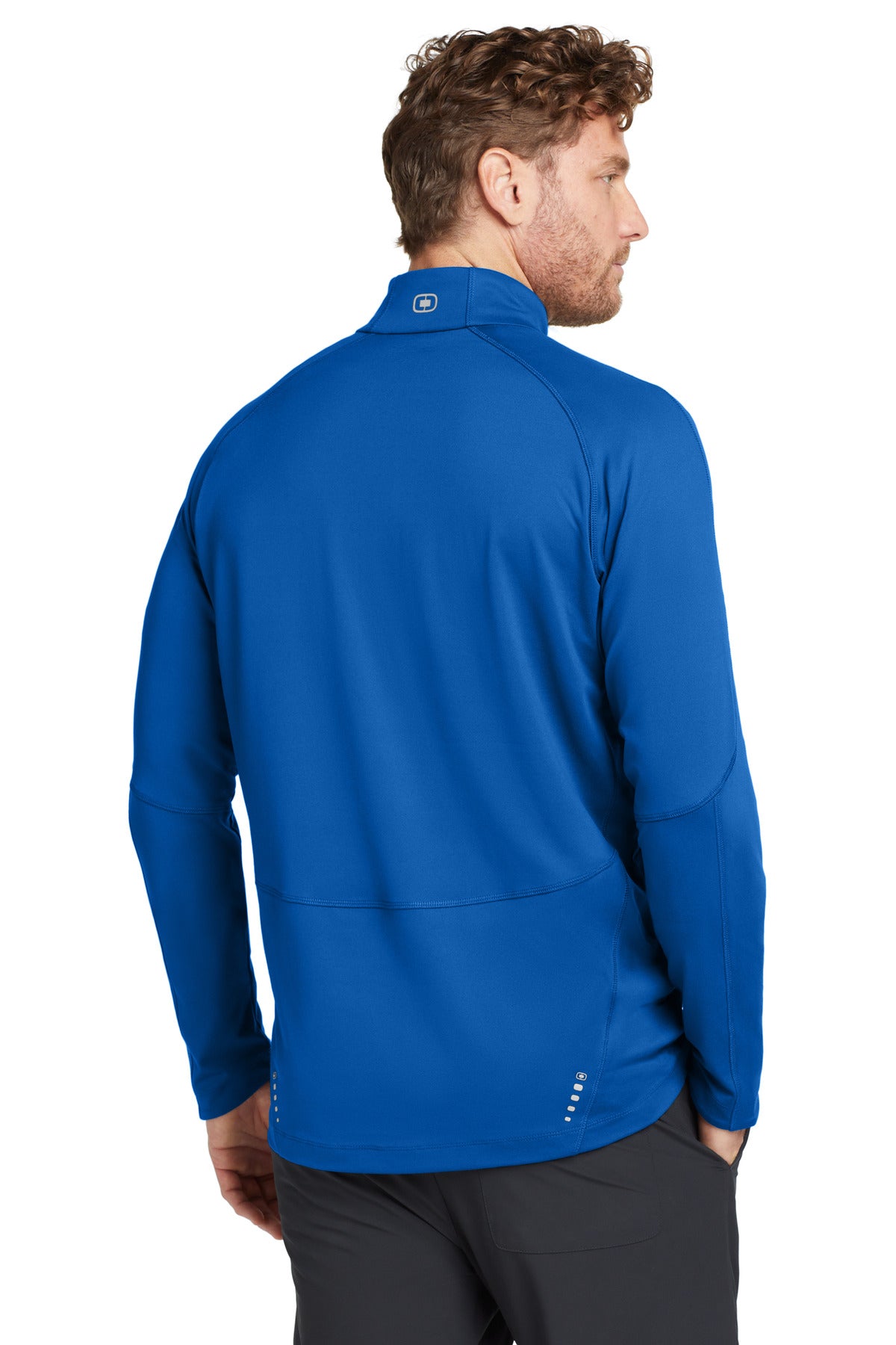 Electric Blue OGIO Radius 1/4-Zip. OE550 plain