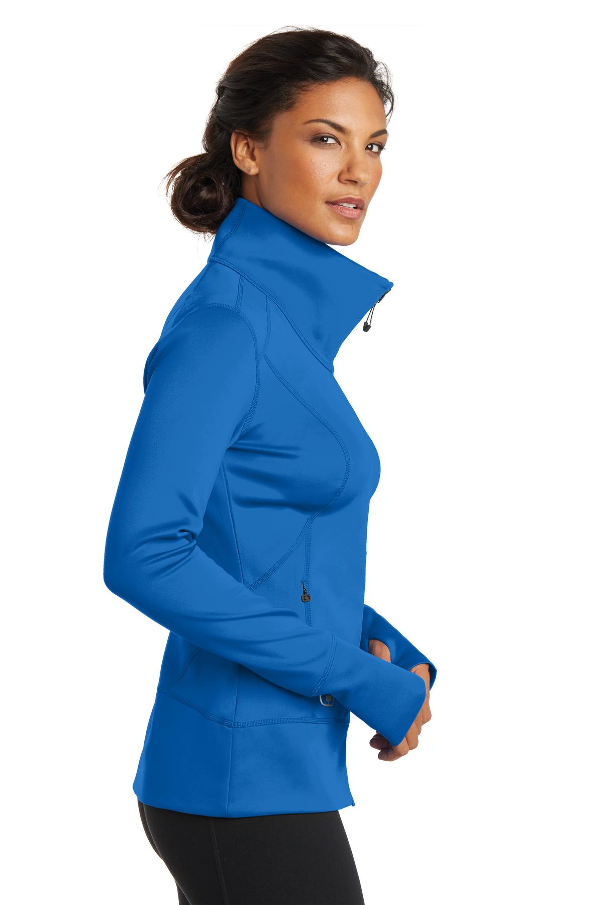 Electric Blue OGIO Women's Fulcrum Full-Zip. LOE700 plain