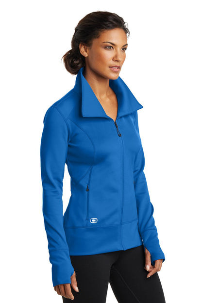 Electric Blue OGIO Women's Fulcrum Full-Zip. LOE700 plain