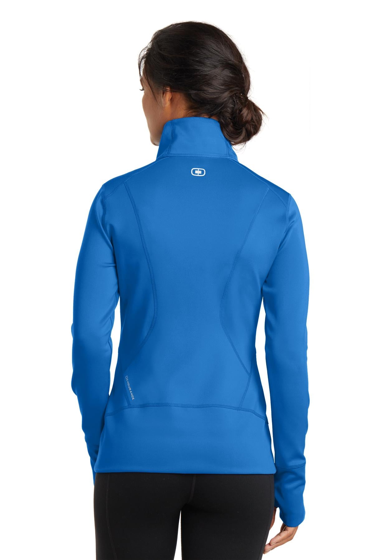 Electric Blue OGIO Women's Fulcrum Full-Zip. LOE700 plain