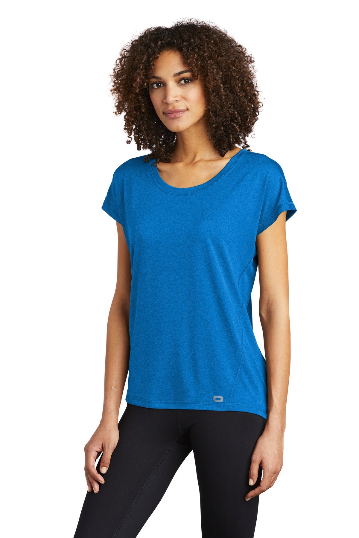 Electric Blue OGIO Women's Pulse Dolman Tee LOE324 plain