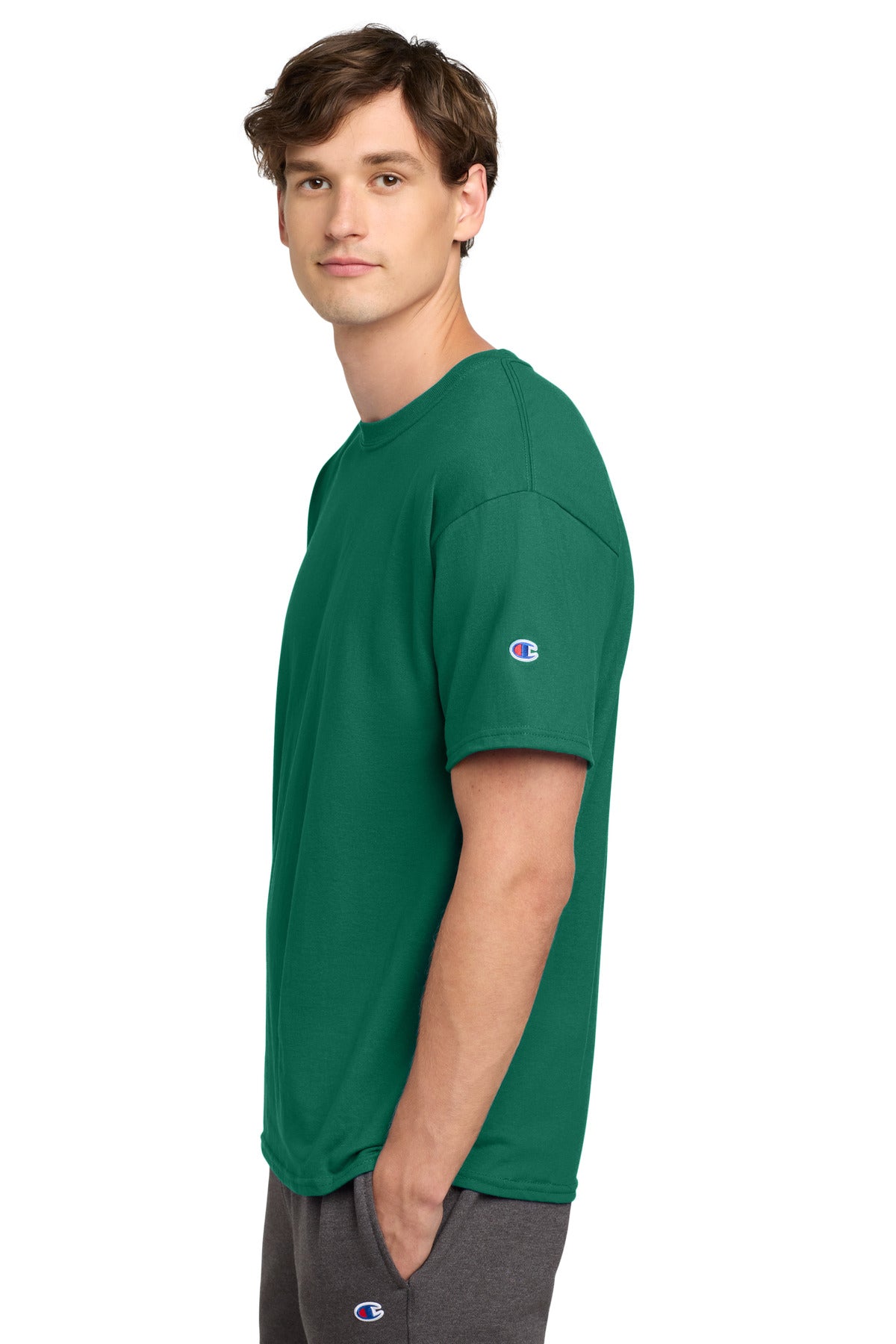 EmeraldGrn Champion Heritage 6-Oz. Jersey Tee T425