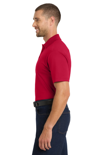 Engine Red Port Authority Rapid Dry Mesh Polo. K573 plain