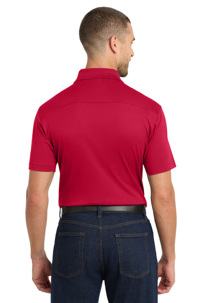 Engine Red Port Authority Rapid Dry Mesh Polo. K573 plain