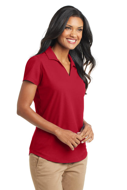 Engine Red Port Authority Women's Dry Zone Grid Polo. L572 plain