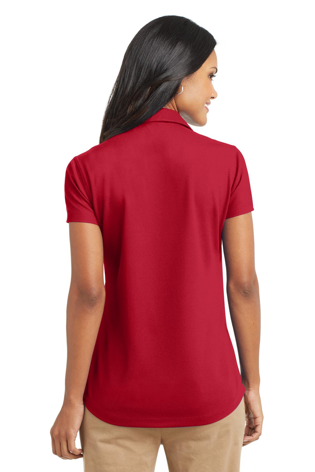 Engine Red Port Authority Women's Dry Zone Grid Polo. L572 plain