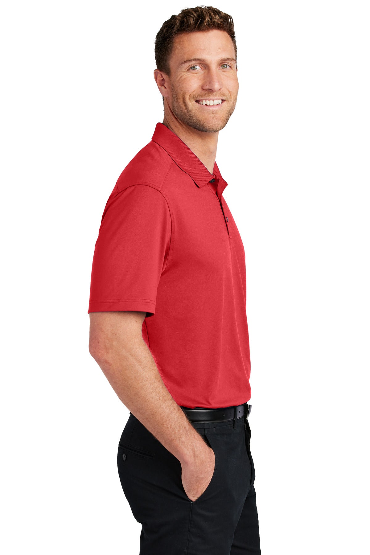 EngineRed Port Authority City Stretch Flat Knit Polo K683 plain