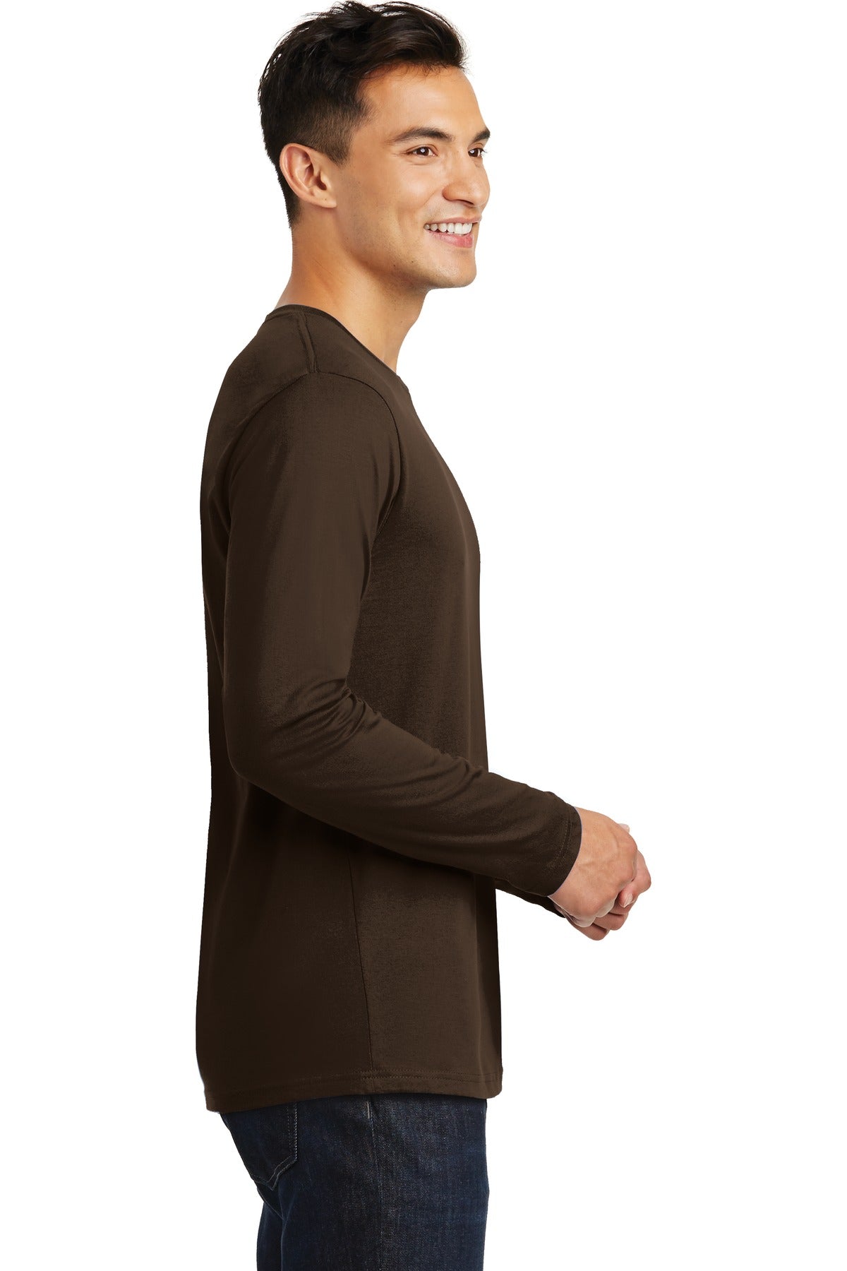 Espresso District Perfect Weight Long Sleeve Tee. DT105 plain