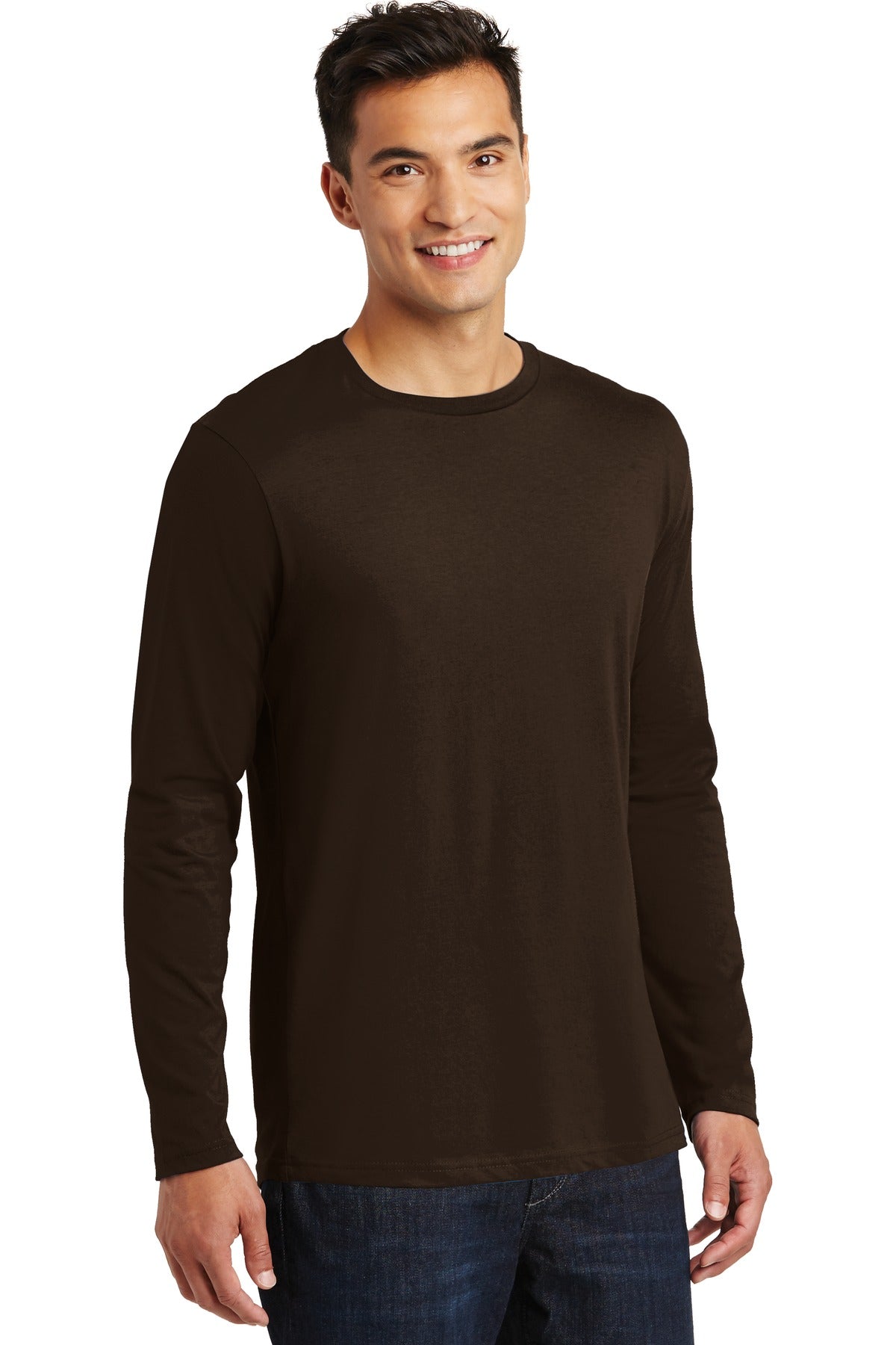 Espresso District Perfect Weight Long Sleeve Tee. DT105 plain