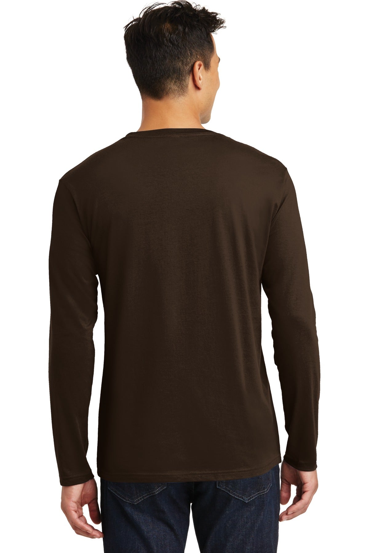 Espresso District Perfect Weight Long Sleeve Tee. DT105 plain