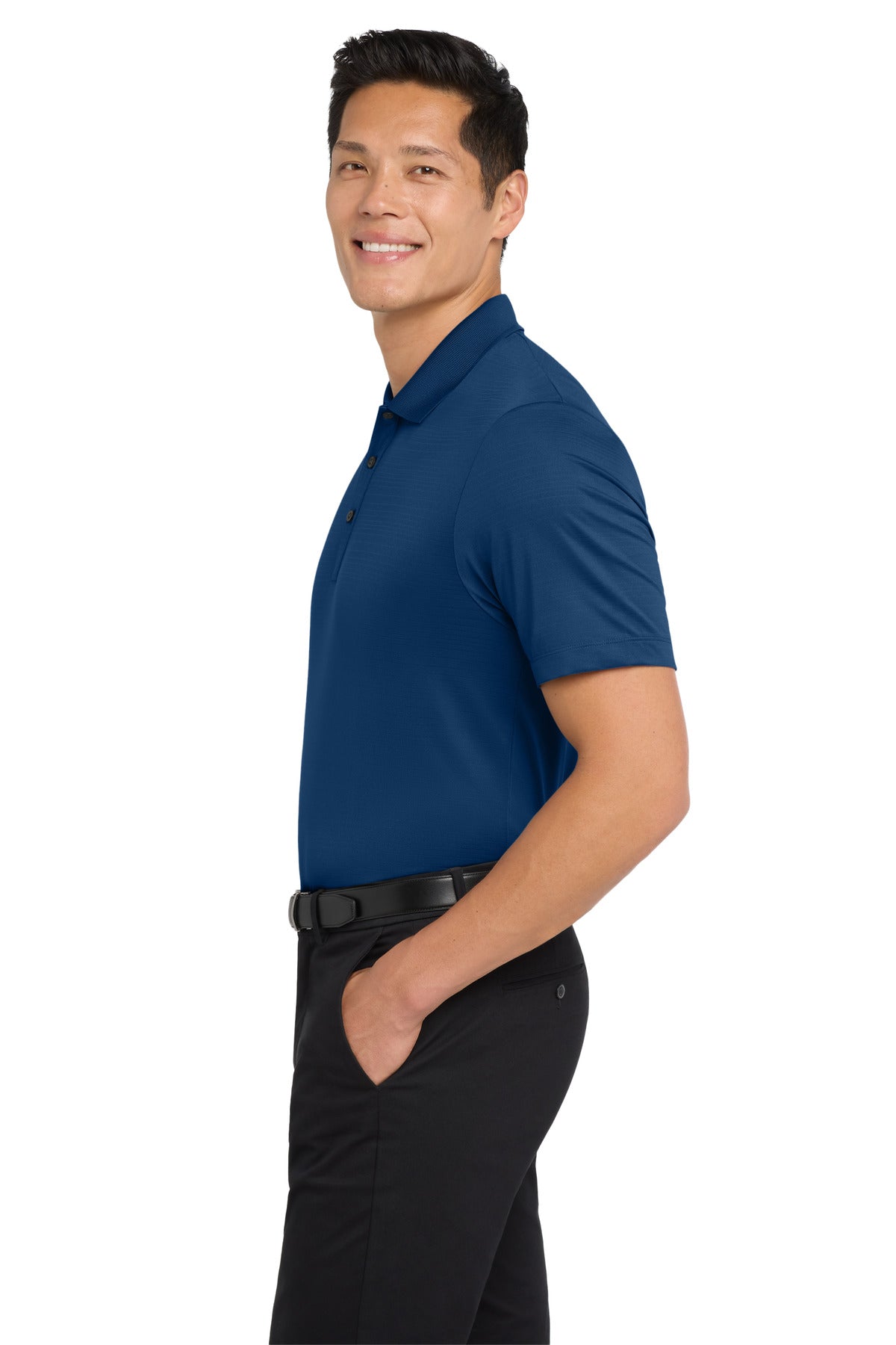 Estate Blue Port Authority Eclipse Stretch Polo. K587 plain