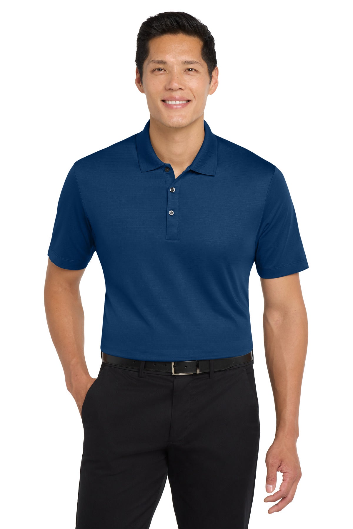 Estate Blue Port Authority Eclipse Stretch Polo. K587 plain