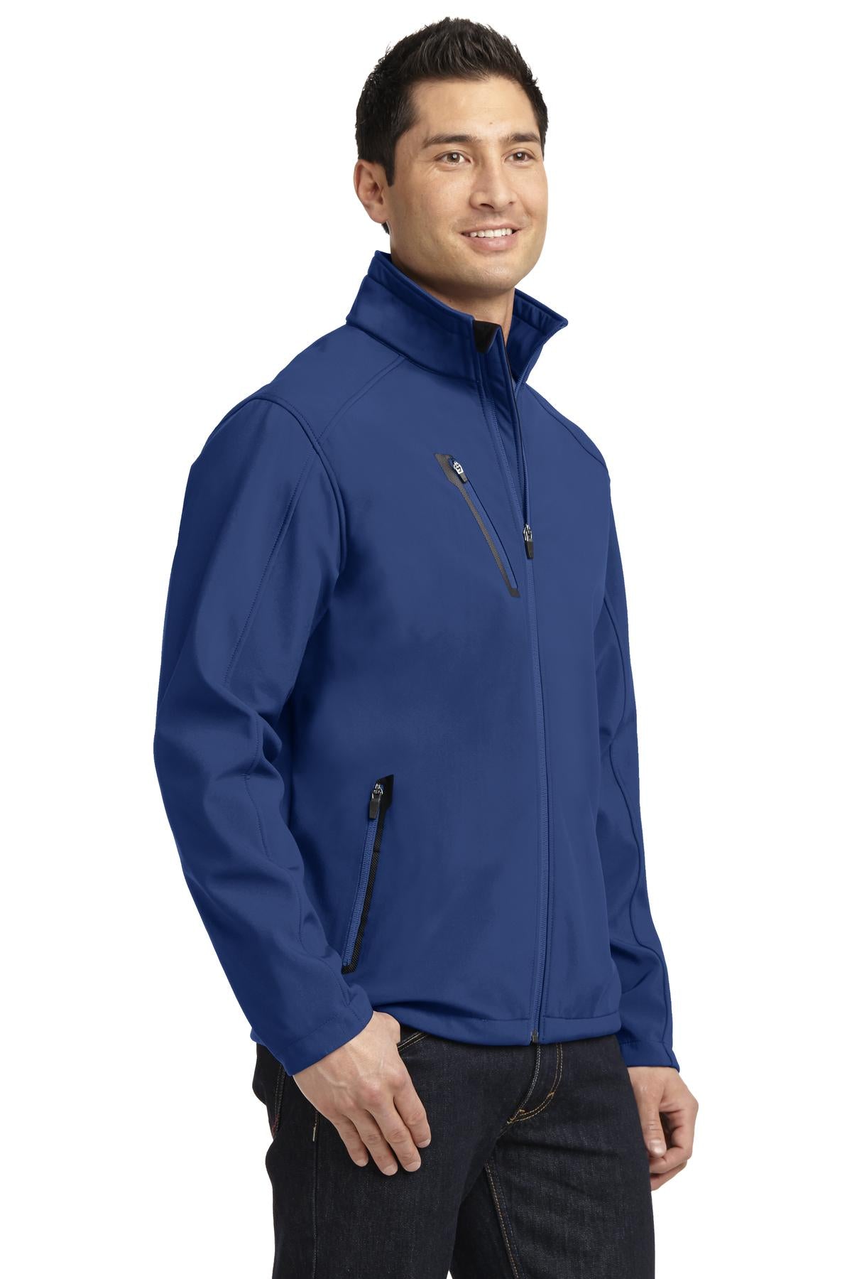 Estate Blue Port Authority Welded Soft Shell Jacket. J324 plain