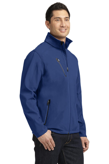 Estate Blue Port Authority Welded Soft Shell Jacket. J324 plain