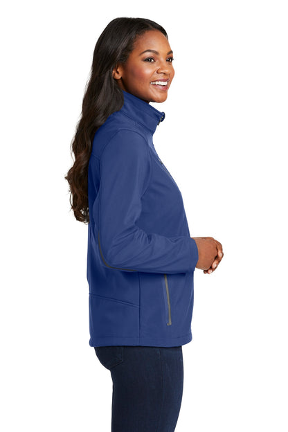 Estate Blue Port Authority Women's Welded Soft Shell Jacket. L324 plain