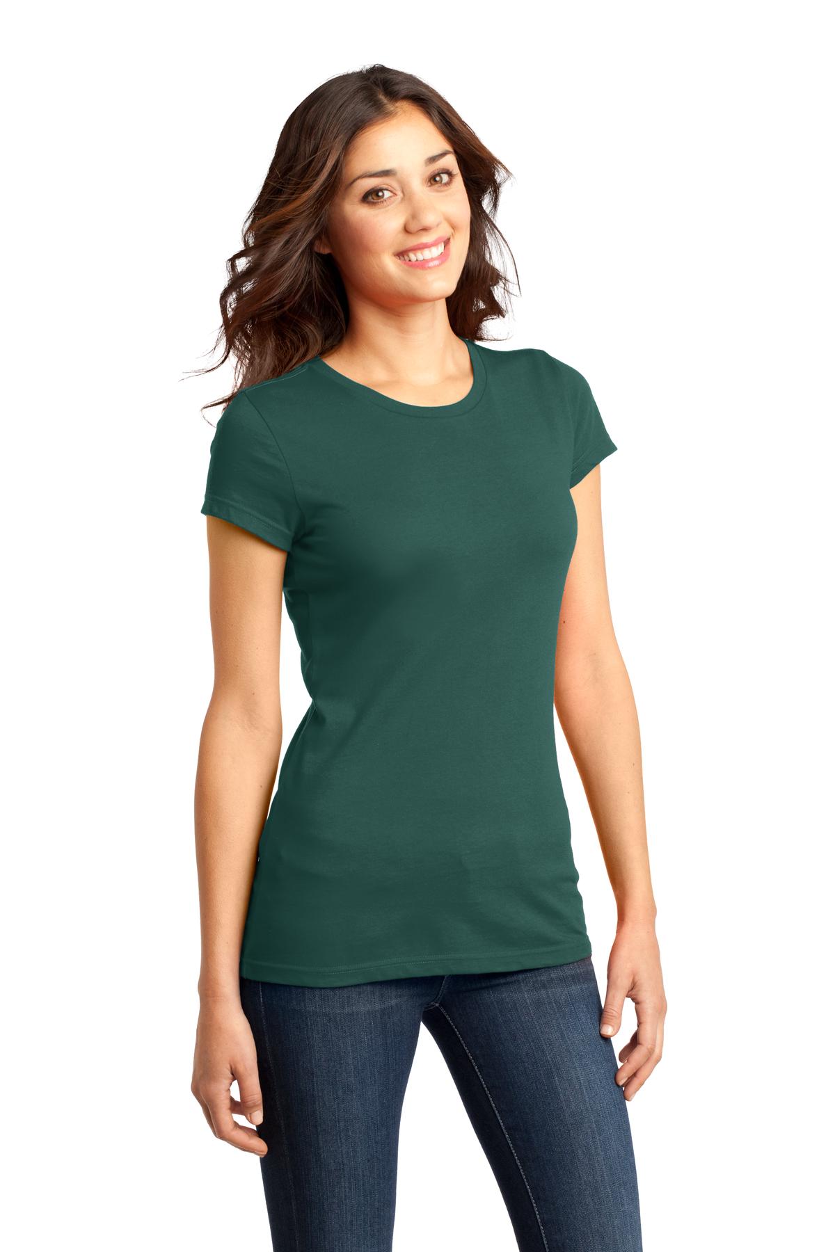 Evergreen District Women's Fitted Very Important Tee . DT6001 plain