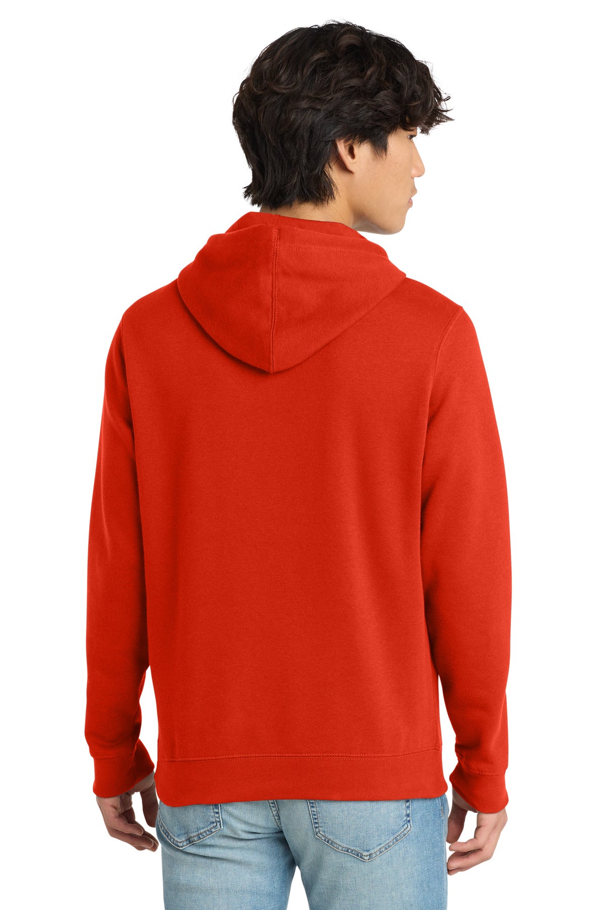 FieryRed District V.I.T. Fleece Hoodie DT6100 plain
