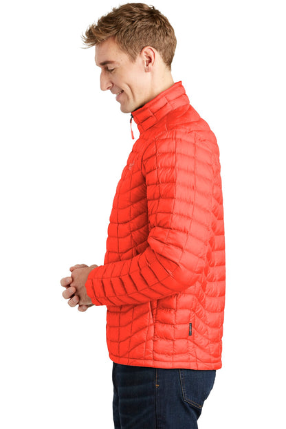 Fire Brick Red The North Face ThermoBall Trekker Jacket. NF0A3LH2 plain