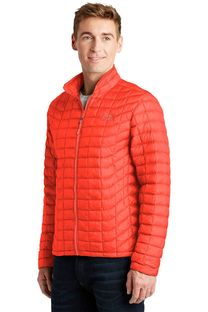 Fire Brick Red The North Face ThermoBall Trekker Jacket. NF0A3LH2 plain