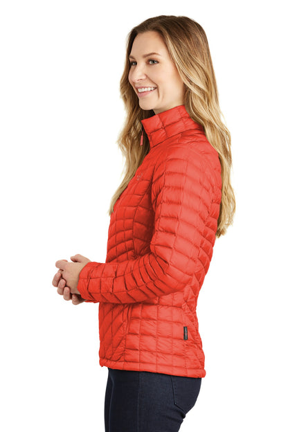 Fire Brick Red The North Face Women's ThermoBall Trekker Jacket. NF0A3LHK plain