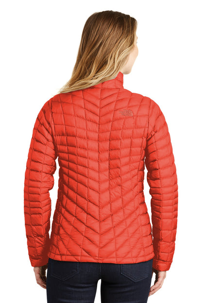 Fire Brick Red The North Face Women's ThermoBall Trekker Jacket. NF0A3LHK plain