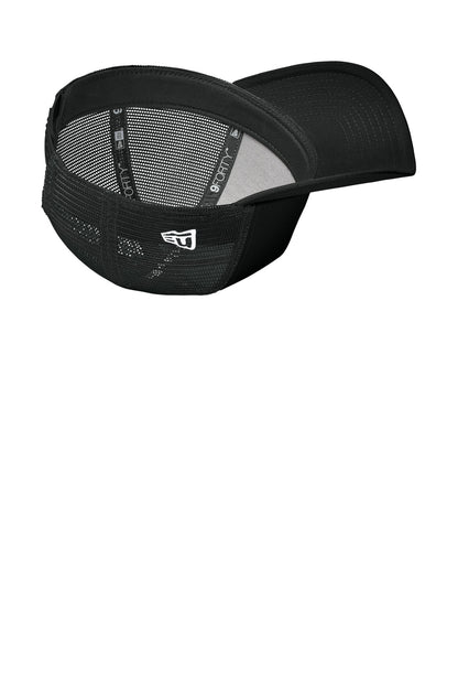 FlagBlk/Bk New Era Snapback Trucker Cap. NE205 plain