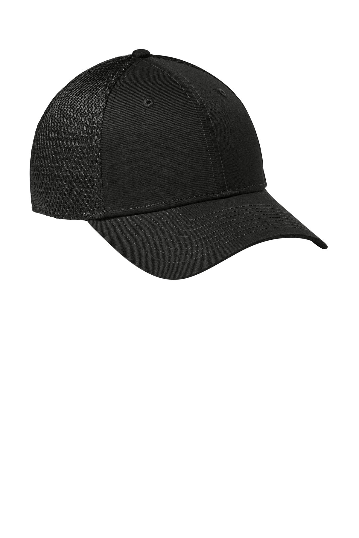 FlagBlk/Bk New Era - Stretch Mesh Cap. NE1020 plain