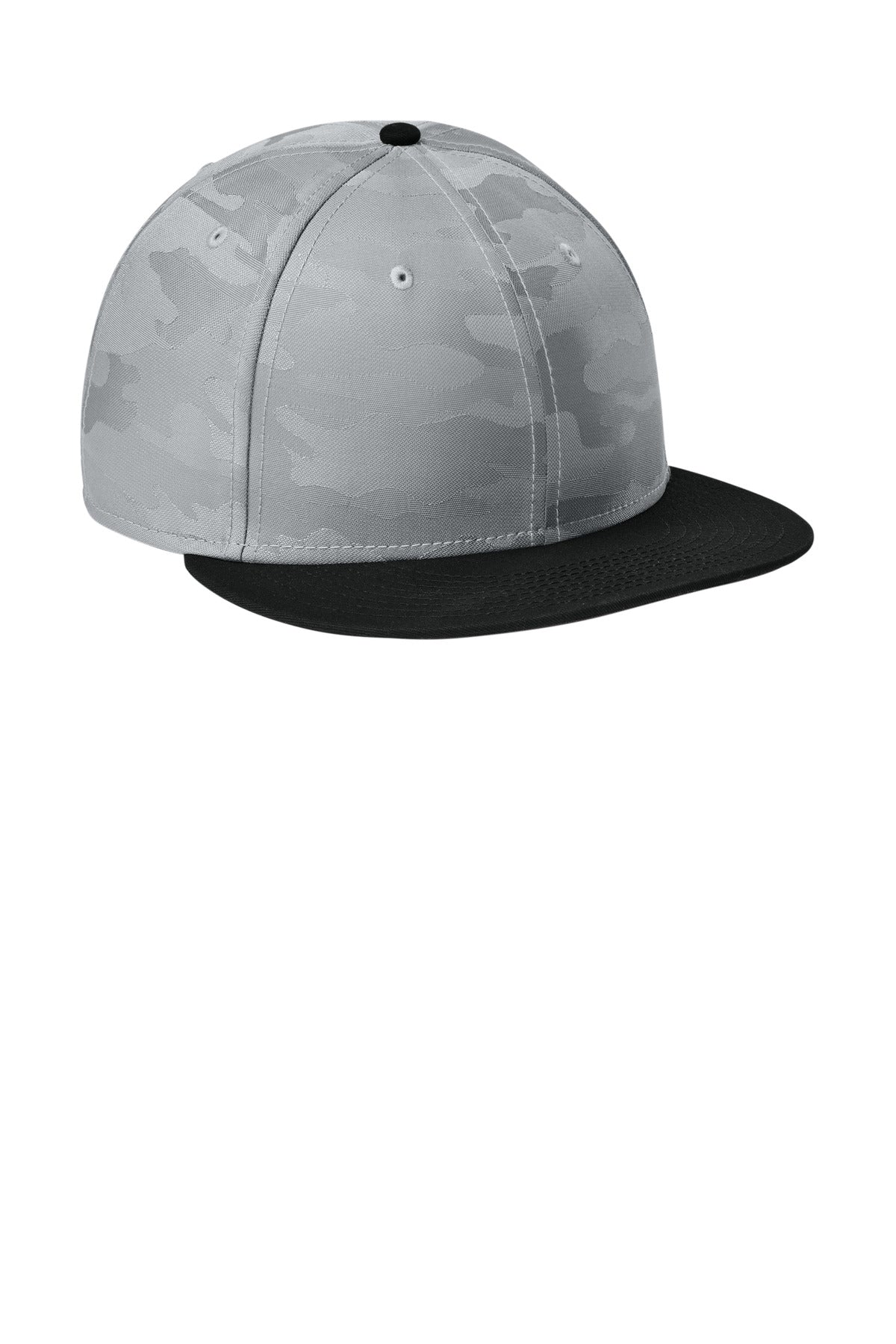 FlBk/RnGCm New Era Camo Flat Bill Snapback Cap NE407 plain