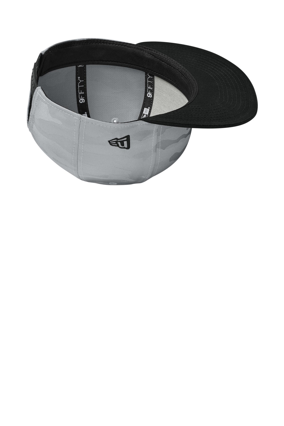 FlBk/RnGCm New Era Camo Flat Bill Snapback Cap NE407 plain