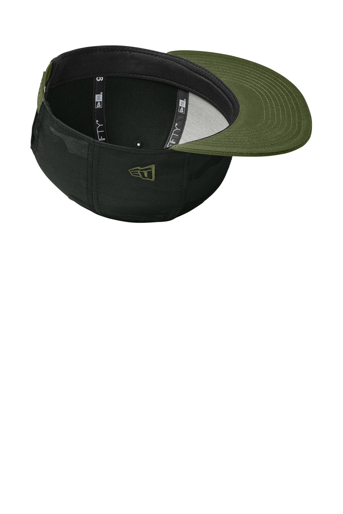 FlgAm/BkCm New Era Camo Flat Bill Snapback Cap NE407 plain